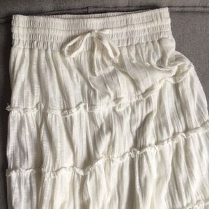 Cotton white prairie skirt